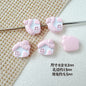 Baking Painted House and Camera Metal Beads 11mm 15mm Pastel Colors 20pcs 7