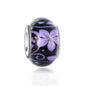 Glass Large Hole Spacer Beads 14mm Rainbow Candy Section Striped 20pcs 8