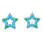 Glossy Hollow Star Acrylic Beads 27mm Pastel Colors 2pcs 7