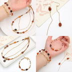 Transparent Coffee Bean Acrylic Beads 11x8mm Gold Highlights 30pcs 4