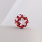 Embellished Star Clay Beads 18mm Pearl Rhinestone Bubblegum 10pcs 6