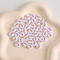 Christmas Theme Flat Acrylic Beads 5x10mm Santa Gift Printed 100pcs 10