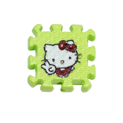 Hello KT Puzzle Acrylic Square Beads 18mm Colorful 10pcs 14