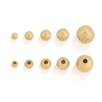 Stainless Steel Round Metal Beads 3-8mm Matte Color Retaining 50pcs 3