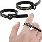 Plastic Finger Measure Belts with Magnifying Glass US Size 1-17 2pcs 2