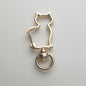 Zinc Alloy Kitten Shaped Colorful Buckle Keychain Clasps 20pcs 37mm 5