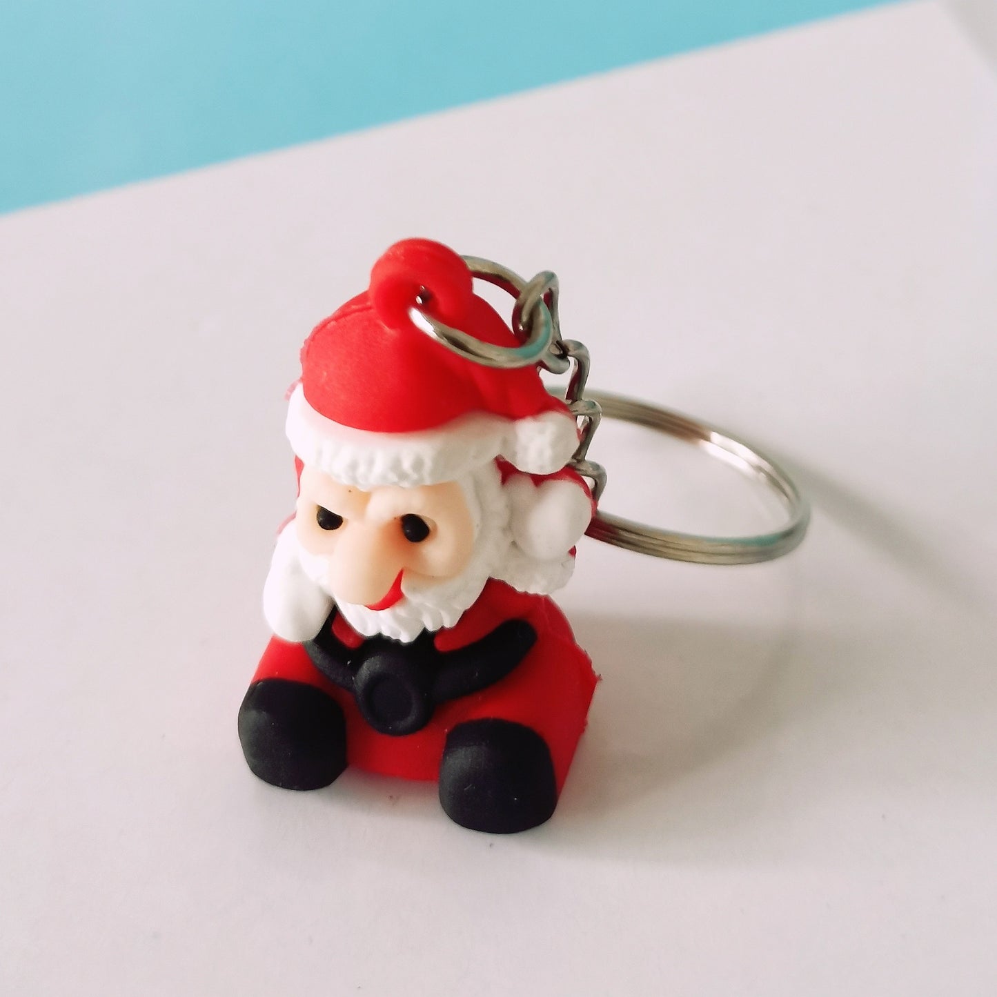Silicone Christmas Snowman Keychain Colorful Holiday Charm 6