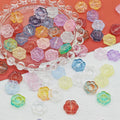 Sunflower Glass Beads 14mm Translucent Mixed Colors 25pcs
