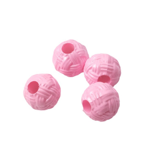 Colored Yarn Ball Acrylic Beads 12mm Large Hole 100pcs 2