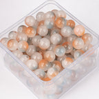 Crackle Round Glass Beads 10mm Dual Color Gradient Mix 50pcs 3