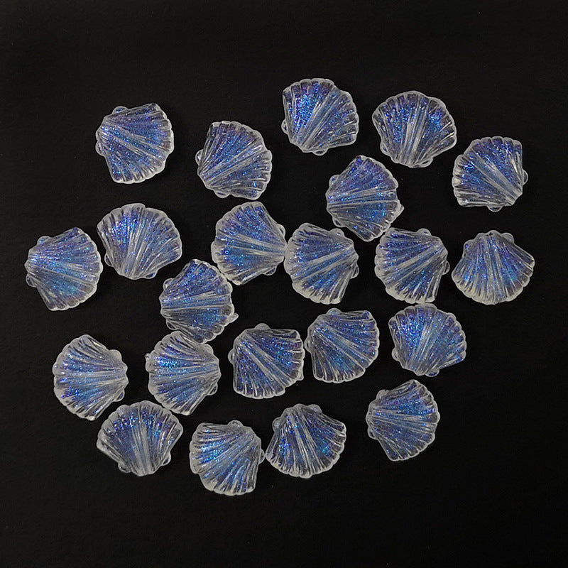 Transparent Aurora Laser Acrylic Beads Iridescent Mixed Shapes 2pcs 33