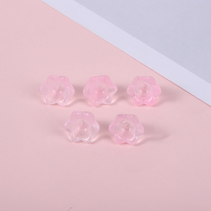 Czech Glass Beads Lily Orchid 10mm Transparent Mixed Colors 100pcs 2