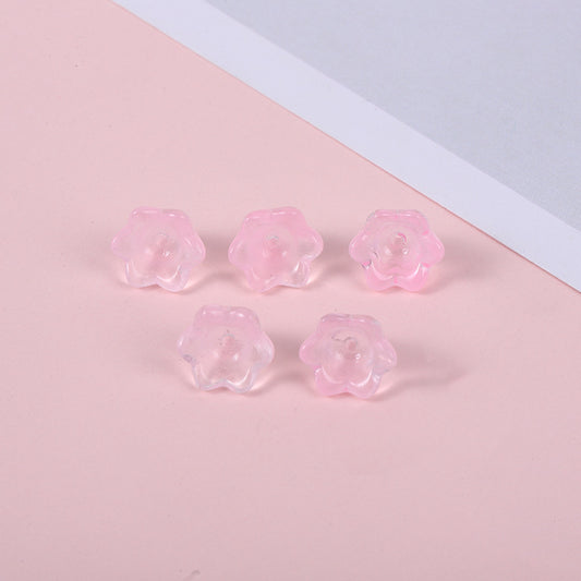 Czech Glass Beads Lily Orchid 10mm Transparent Mixed Colors 100pcs 2