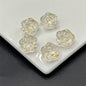 Meteor Crater Five-Pointed Star Glass Beads 14mm Transparent 100pcs 8