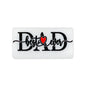 Silicone Focal Beads Love Dad Or Mom Rectangular Black White 20pcs 7