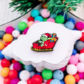 Silicone Focal Beads Christmas Sleigh Grinch Wearing Santa Hat 20pcs 6