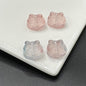 Cat Transparent Glass Beads 14mm Pastel Translucent 100pcs 3