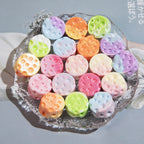 Gradient Colored Cheese Macaron Resin Beads 17mm Plating 20pcs 4