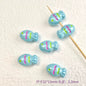 Painted Fish Acrylic Beads 22x13mm Glossy Pastel Neon Wavy Lines 10pcs 7