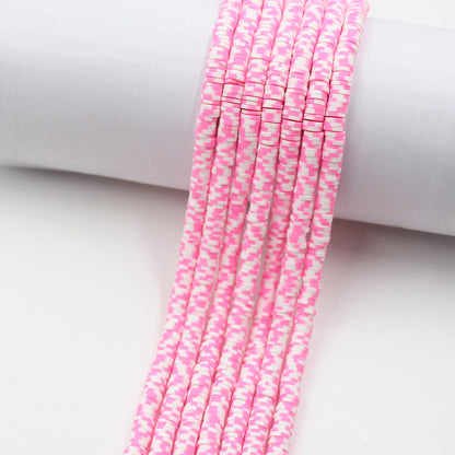 Flat Clay Beads 6mm Colorful Matte Polymer Spacer 10 Strands 22