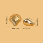 Lace Shell Acrylic Beads 12mm Gold Shimmer CCB Plastic 100pcs 2
