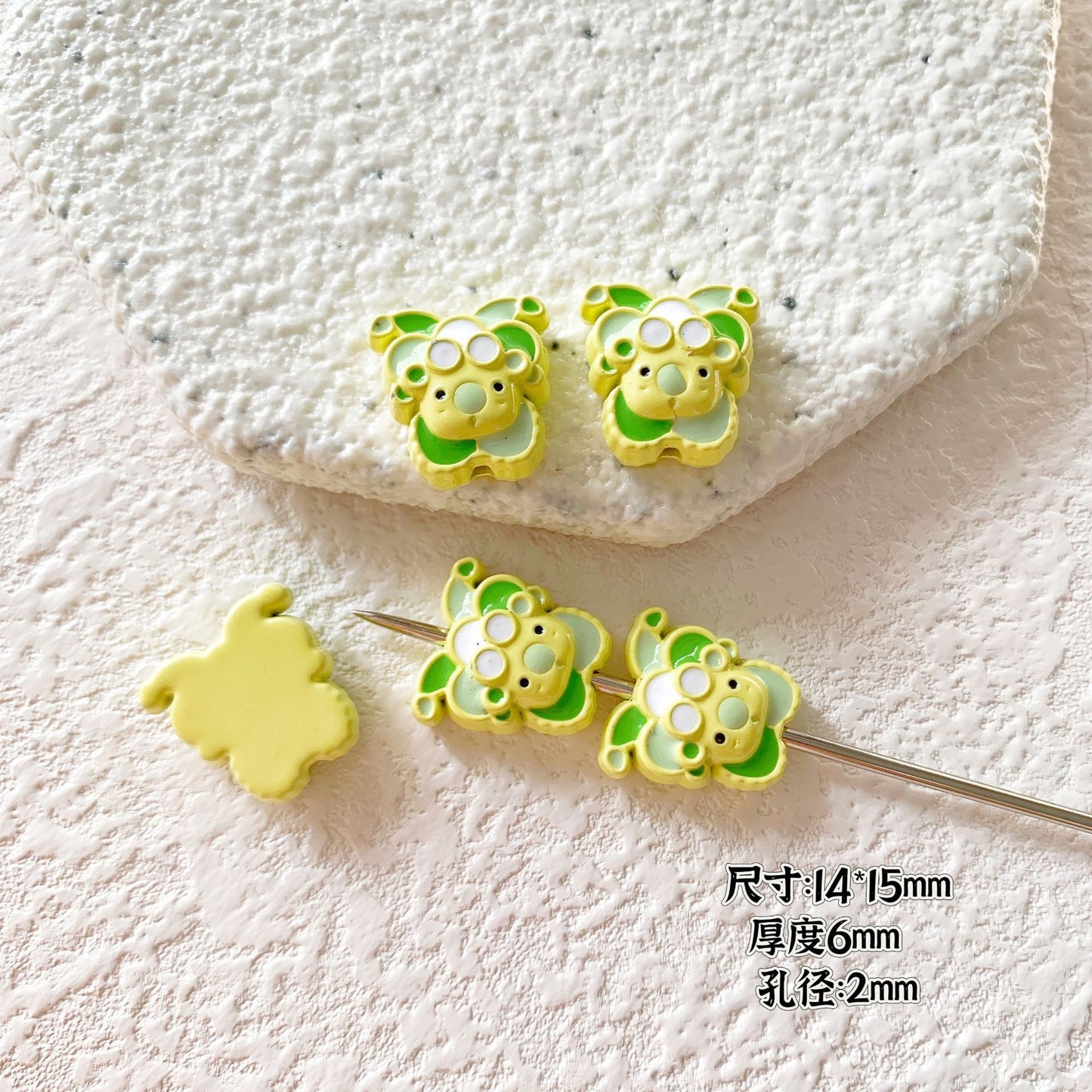 Candy Clown Metal Beads Colorful Painted Alloy 10pcs 28
