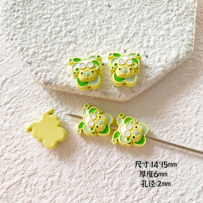 Candy Clown Metal Beads Colorful Painted Alloy 10pcs 28