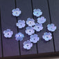 Plated Five Flower Acrylic Beads 11mm Iridescent Pastel 100pcs 2