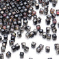 Transparent Square Glass Beads 8mm Iridescent Colors 50pcs 11