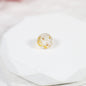 Lampwork Glass Beads Round 10-12mm Transparent Silver Foil Floral 10pcs 13