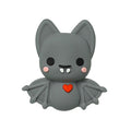 Silicone 3D Focal Beads Bat Rosy Cheeks Red Heart 20pcs 6