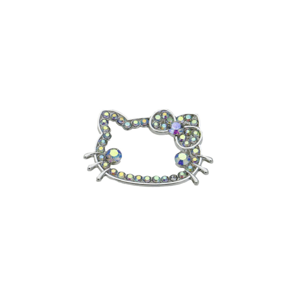 Cute Cartoon Hello Kitty Butterfly Alloy Bead Frames Colored Diamond 10pcs 5