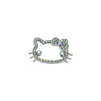 Cute Cartoon Hello Kitty Butterfly Alloy Bead Frames Colored Diamond 10pcs 5