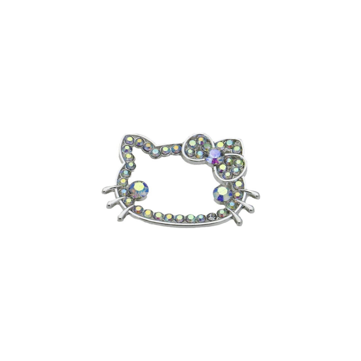 Cute Cartoon Hello Kitty Butterfly Alloy Bead Frames Colored Diamond 10pcs 5