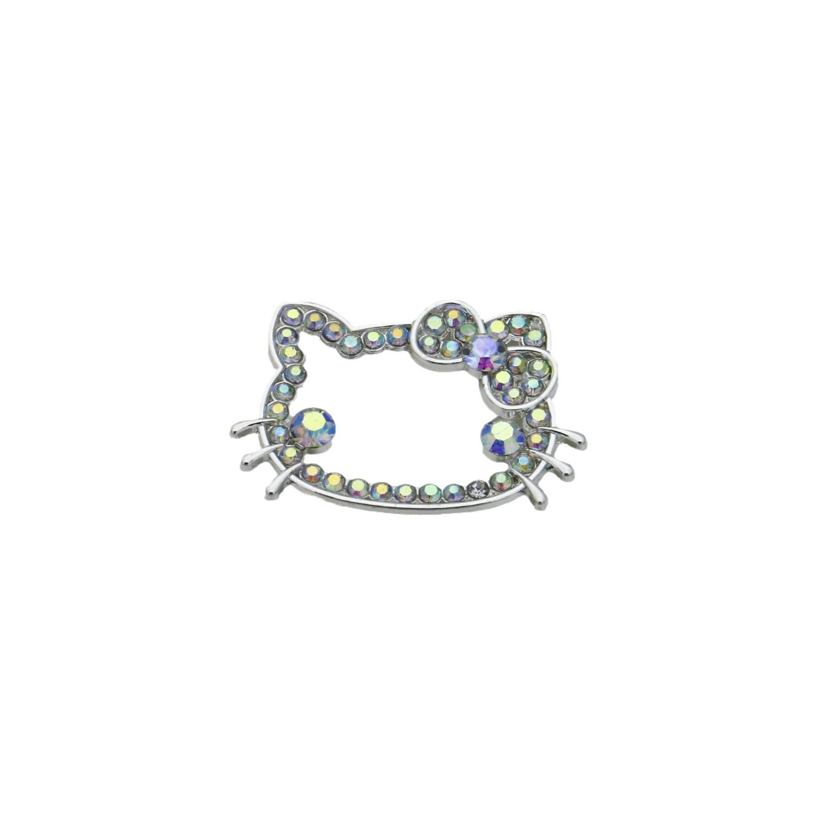 Cute Cartoon Hello Kitty Butterfly Alloy Bead Frames Colored Diamond 10pcs 5