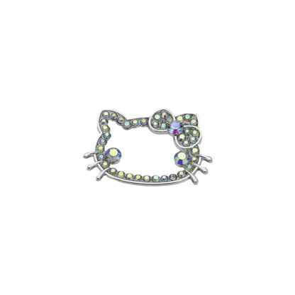 Cute Cartoon Hello Kitty Butterfly Alloy Bead Frames Colored Diamond 10pcs 5