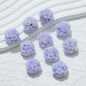 Embellished Flower Cluster Clay Beads 20mm Gradient Rose 10pcs 7
