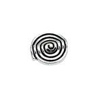 Irregular Spiral Pattern Metal Beads 10mm Antique Silver Tone 200pcs 5