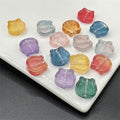 Cat Transparent Glass Beads 14mm Pastel Translucent 100pcs