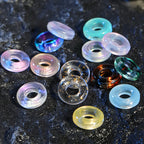 Glass Circle Spacer Beads 10mm Transparent 50pcs