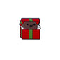 Silicone Focal Beads Christmas Gift Box with Playful Faces 20pcs 9