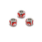 Stainless Steel Round Metal Beads 8mm Multicolor Evil Eye 10pcs 8
