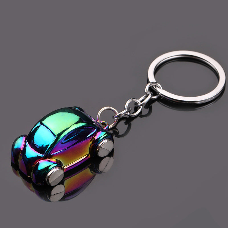 Iridescent Car Keychain Zinc Alloy Colorful Shifting Greens Purples Blues