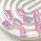 Lampwork Prism Glass Beads 12mm Hand Painted Dopamine Polka Dotted 5pcs 7