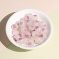 Lampwork Glass Beads Heart 10mm Glow In The Dark Painted 50pcs 6