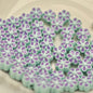 Six Petal Flower Metal Beads 7mm Dual Color Zinc Alloy 20pcs 9