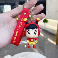 Soft Rubber Hero Cartoon Keychain Bright Matte Colors 5