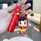 Soft Rubber Hero Cartoon Keychain Bright Matte Colors 5