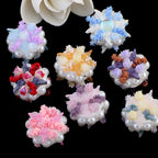 Bouquet Clay Beads 25mm Pearl Wrapped Floral Design 2pcs 4