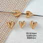 Heart Stone Metal Beads 6mm 9mm Glossy Painted Pastel Colors 50pcs 13